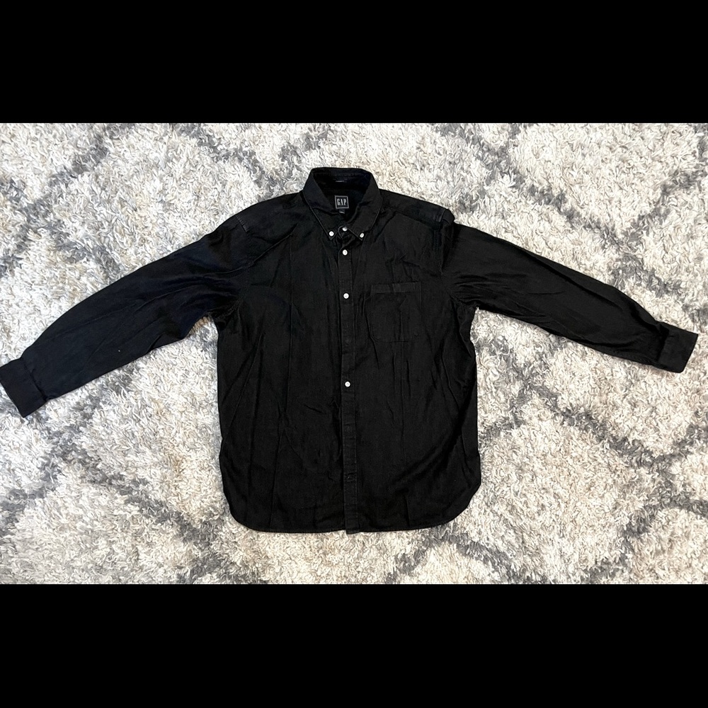 X-Large Gap Black Denim Buttom Down